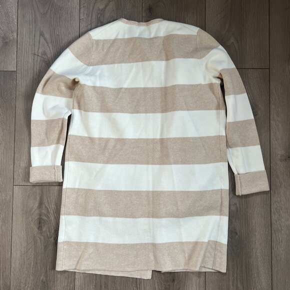Reimagined by J Crew striped open front cardigan 100% cotton size XS - Picture 4 of 4